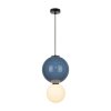 Ceramiczna designerska niebieska lampa wisząca Pieve Italux PND-95221-1L-BLU
